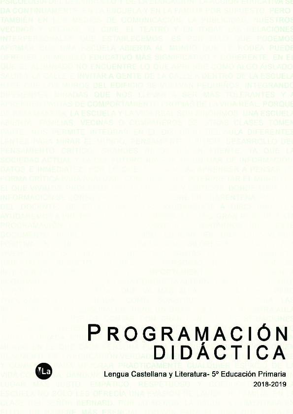 Programación Didáctica